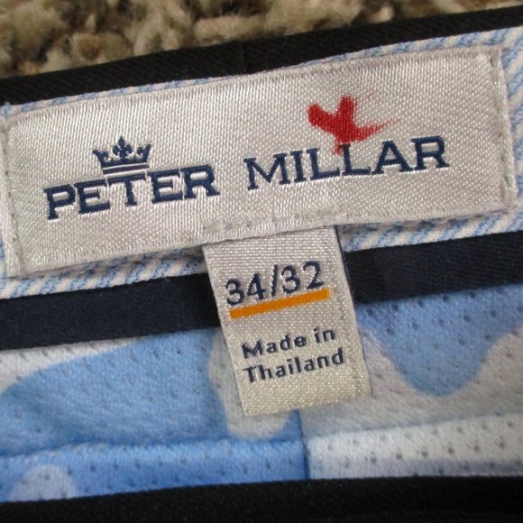 Peter Millar Pants‎ Men's 35x29 Black Golf Durham High Drape Performance - Picture 6 of 9